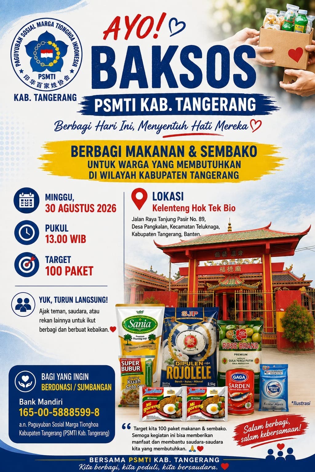 Poster Baksos Berbagi Makanan & Sembako