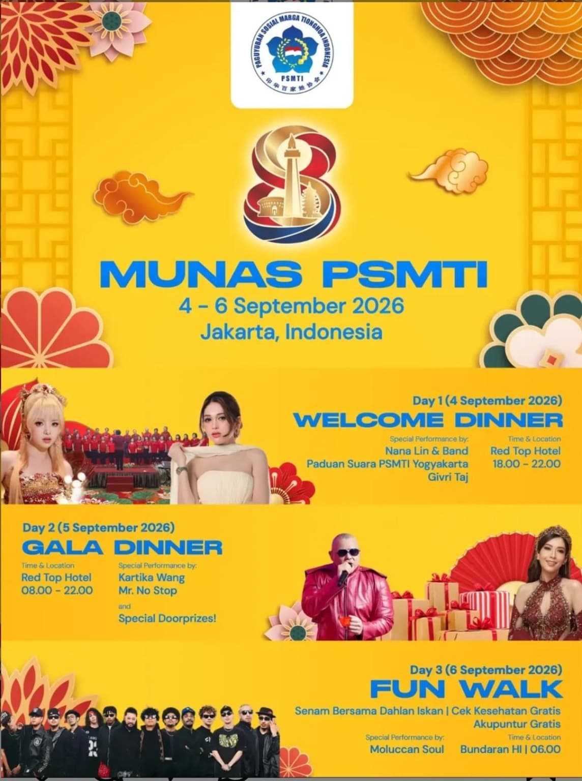 Poster MUNAS PSMTI 4 sampai 6 September 2026 di Jakarta